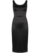 Dolce & Gabbana Duchess Fitted Midi Dress - Black
