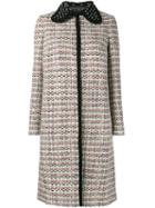 Giambattista Valli Tweed Coat, Women's, Size: 44, Linen/flax/acrylic/nylon/virgin Wool