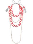 Night Market Beaded Chain Necklace - White