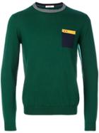 Sun 68 Patch Pocket Sweater - Green