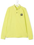 Stone Island Junior Teen Logo Patch Polo Shirt - Yellow & Orange