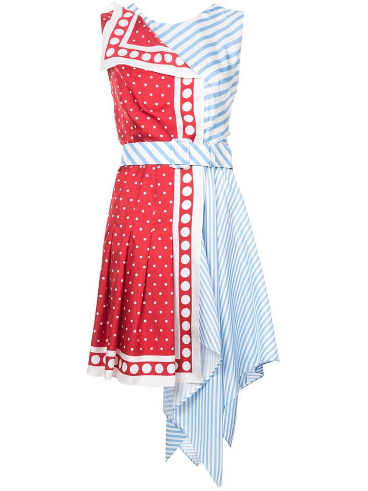 Monse Asymmetric Flared Dress - Blue