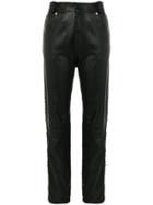 Versace Vintage Lace-up Leather Trousers - Black