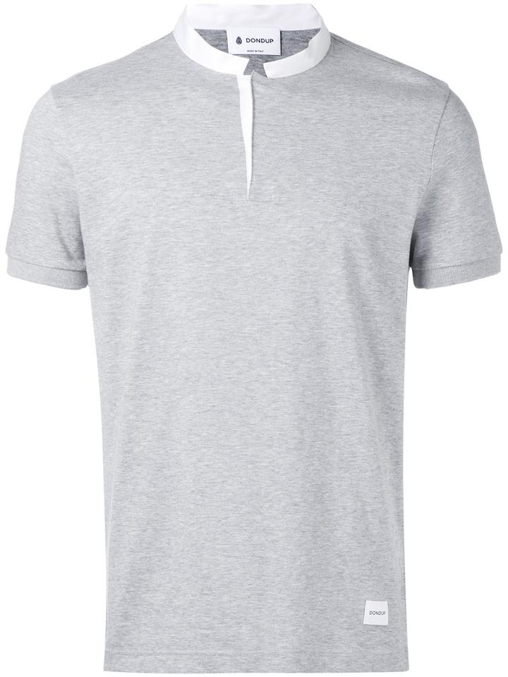 Dondup - Henley T-shirt - Men - Cotton - L, Grey, Cotton