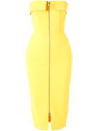 Alex Perry Regan Strapless Dress, Women's, Size: 10, Yellow/orange, Polyester