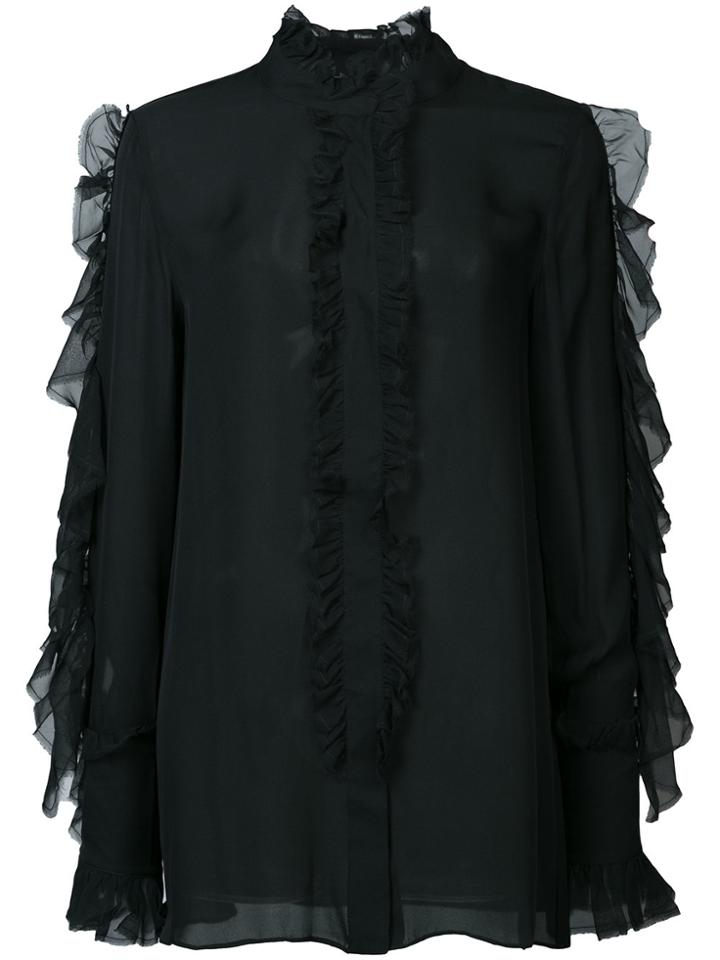 Thomas Wylde Keon Ruffled Blouse - Black