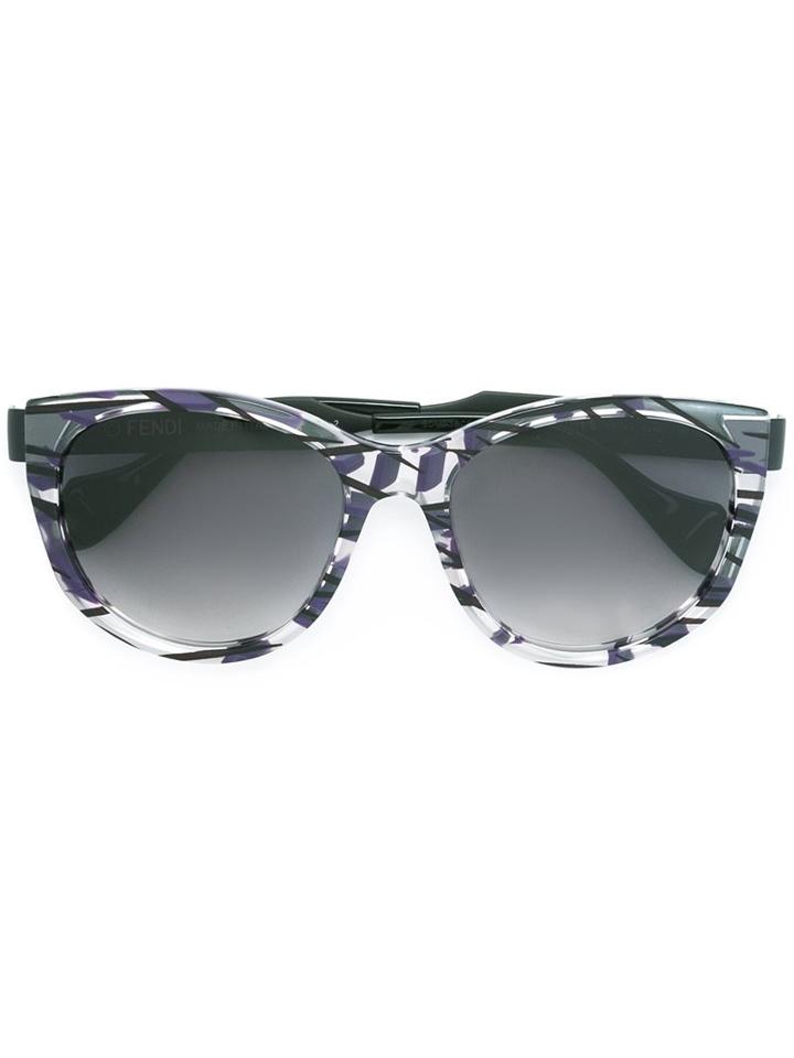 Fendi - Slinky Sunglasses - Unisex - Acetate/metal (other) - One Size, Black, Acetate/metal (other)
