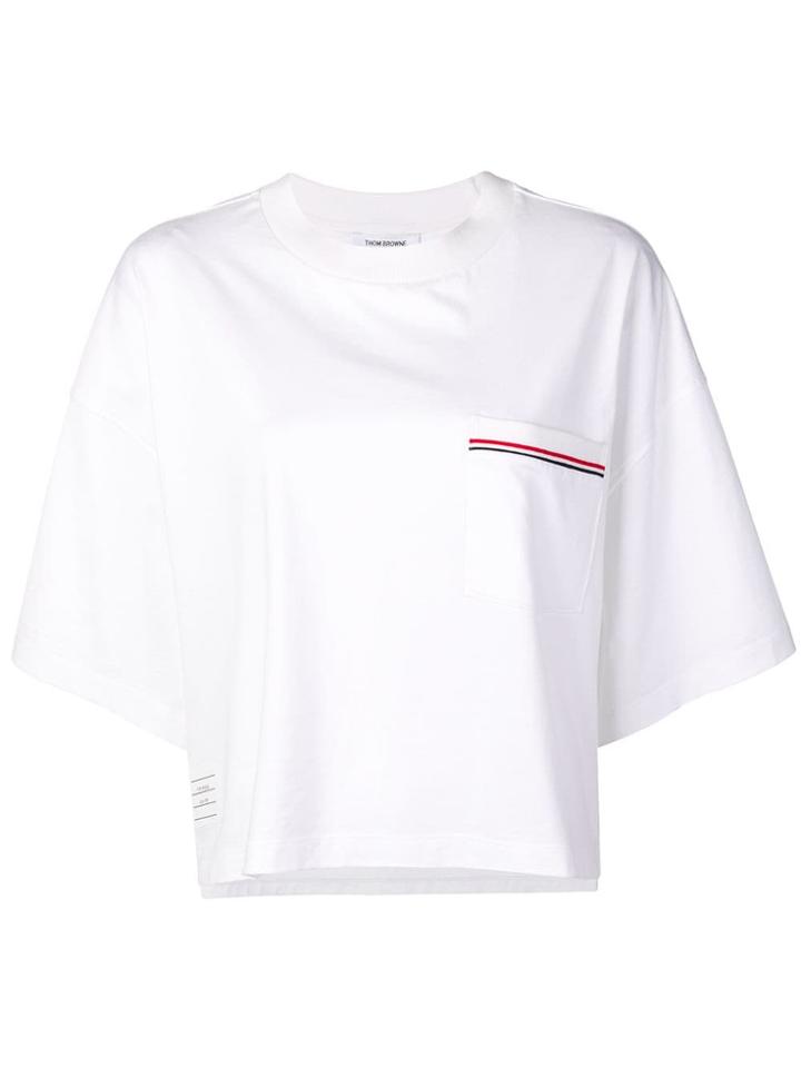Thom Browne Jersey Oversized Pocket Tee - White