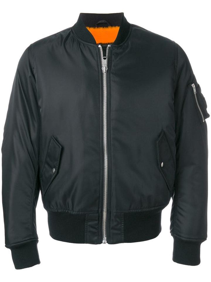 Calvin Klein 205w39nyc Classic Zipped Bomber Jacket - Black