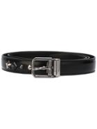 Dolce & Gabbana - Embellished Belt - Men - Leather - 100, Black, Leather