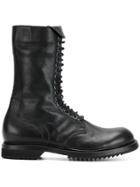 Rick Owens Lace-up Army Boots - Black