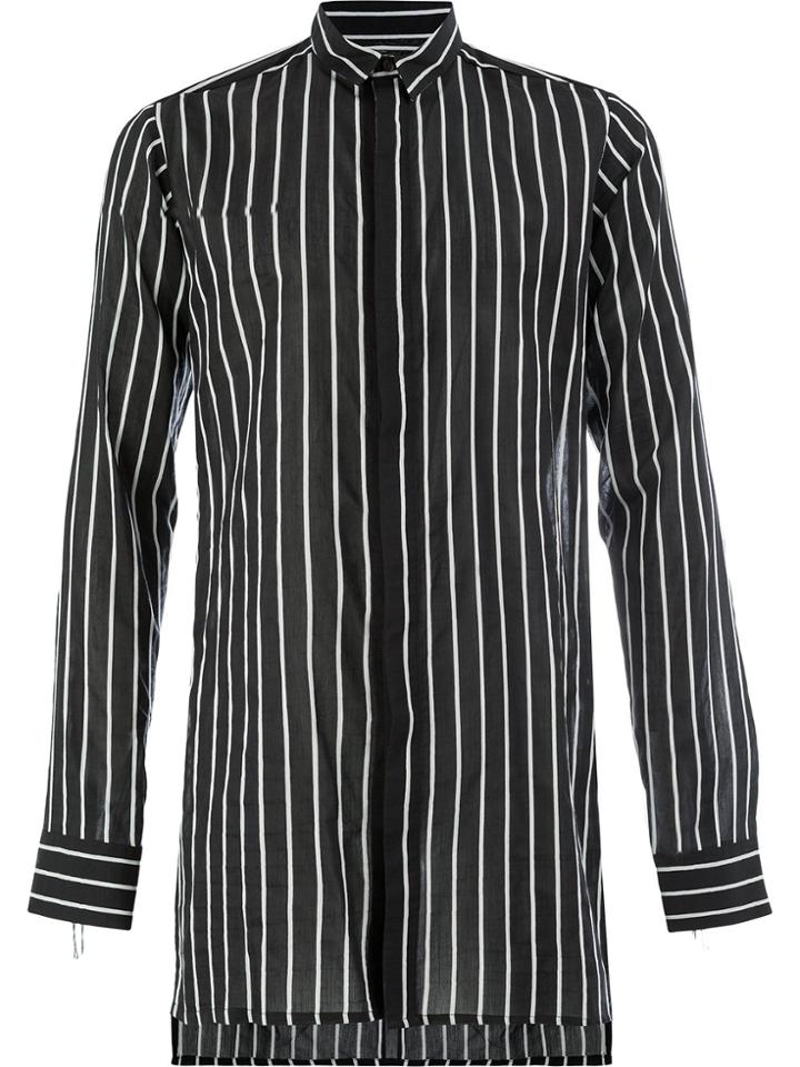 Cedric Jacquemyn Long Striped Shirt - Black