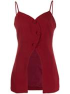 Rokh Front Slit Top - Red