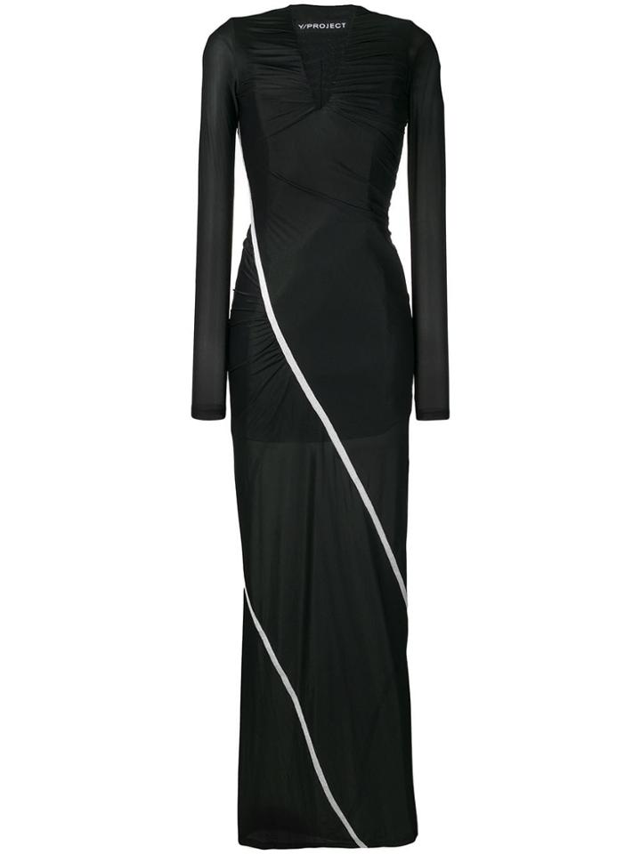 Y / Project Stretch Maxi Dress - Black