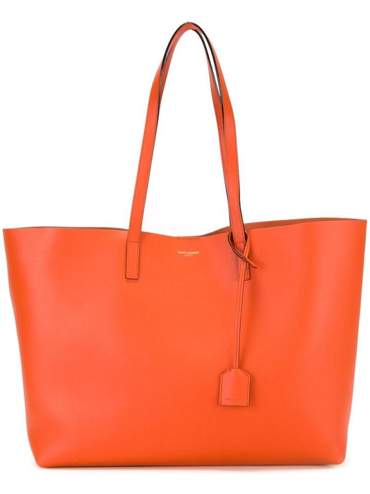 Saint Laurent Classic Shopper Tote, Women's, Yellow/orange