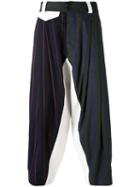Vivienne Westwood - Patchwork Cropped Trousers - Men - Cotton/virgin Wool - 46, White, Cotton/virgin Wool