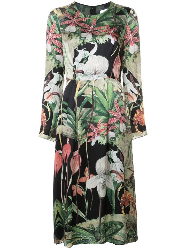 Adam Lippes - Floral Print Midi Dress - Women - Silk - 8, Silk