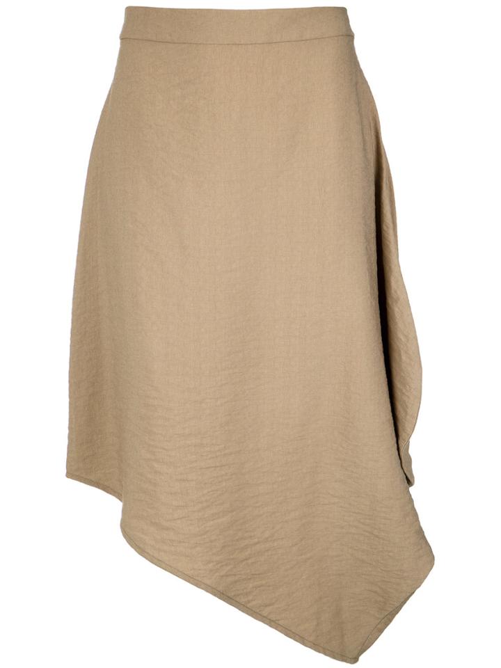 Uma Raquel Davidowicz Asymmetric Midi Skirt - Nude & Neutrals