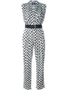 Emanuel Ungaro Printed V-neck Jumpsuit