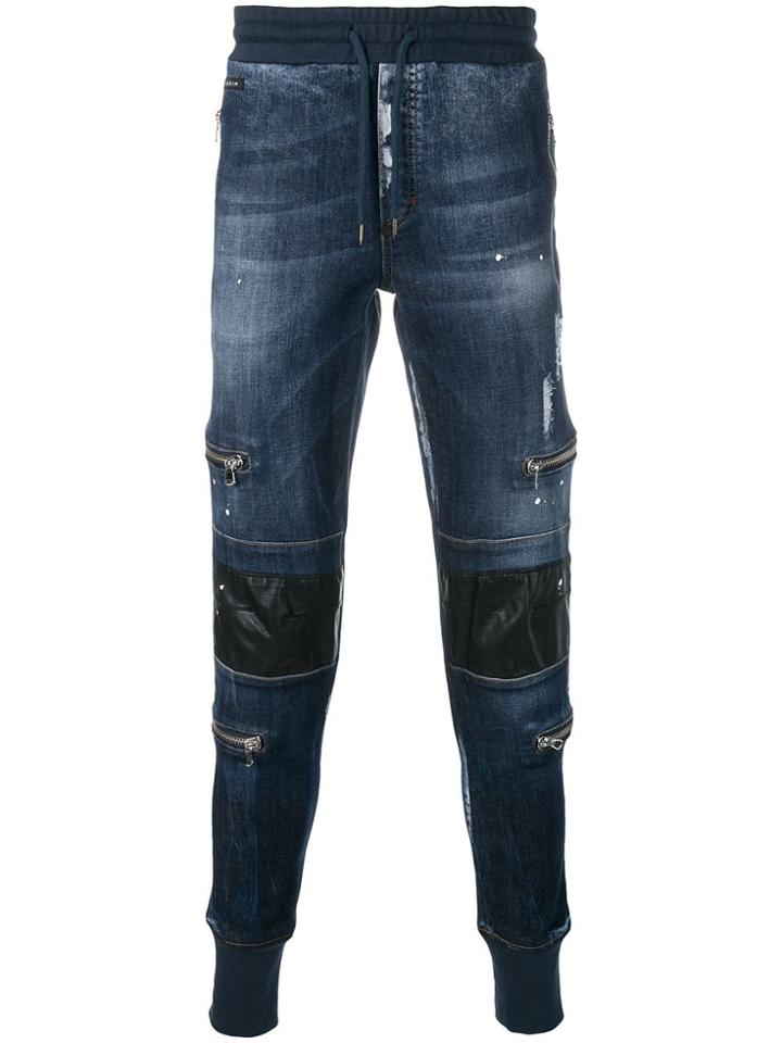 Philipp Plein Drawstring Jeans - Blue