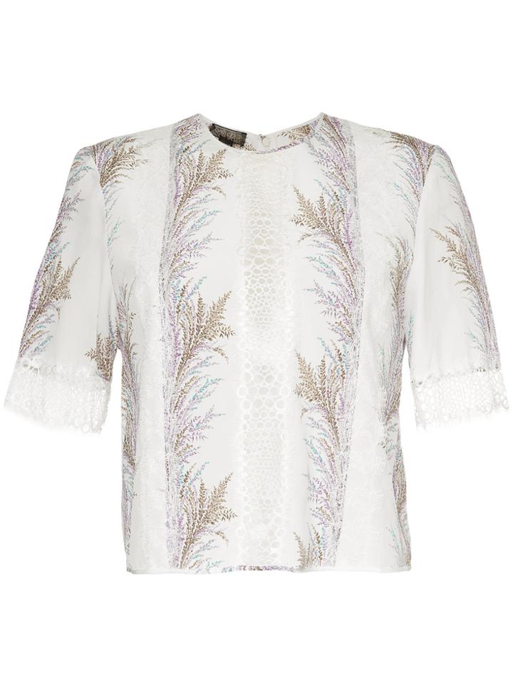 Giambattista Valli Embroidered Panelled Blouse - White