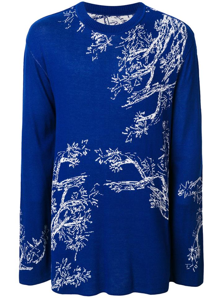 Yohji Yamamoto Oversized Sweatshirt - Blue