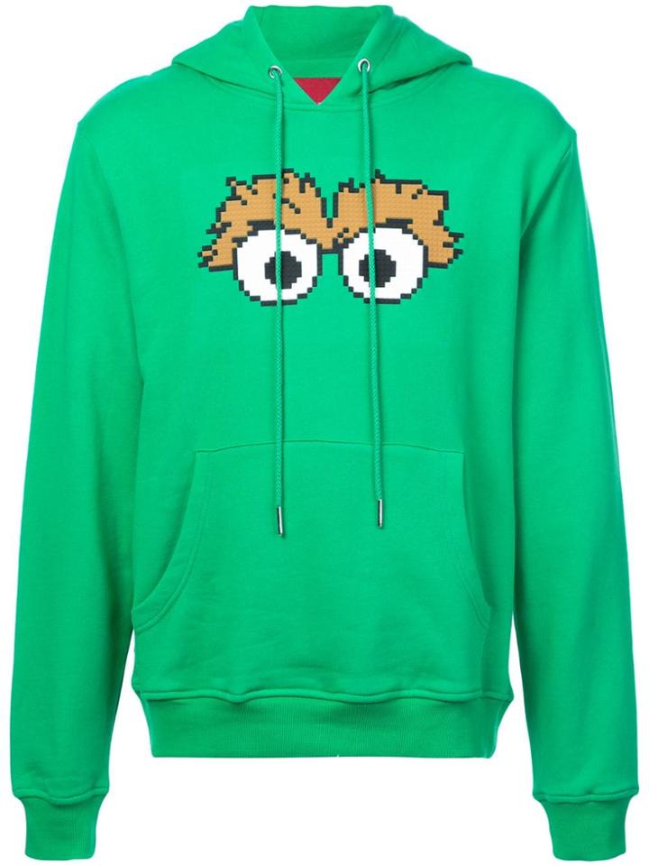 Mostly Heard Rarely Seen 8-bit Scram Print Hoodie - Green