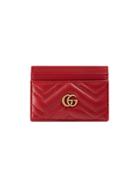 Gucci Gg Marmont Card Case - Red