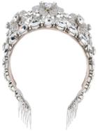 Dolce & Gabbana Crystal Embellished Tiara, Women's, Grey, Brass/crystal