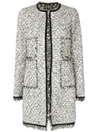 Giambattista Valli Lace Trim Tweed Coat - White