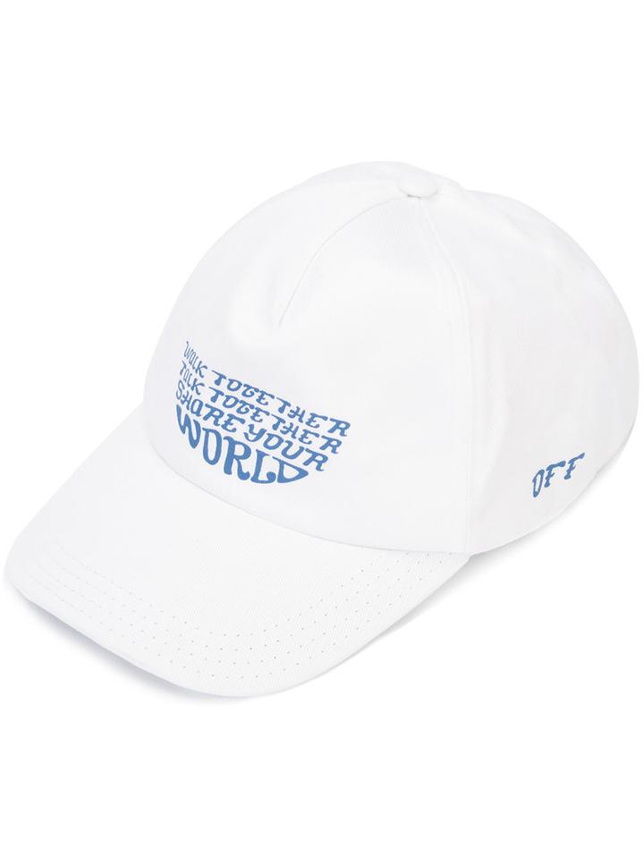 Off-white - Together Cap - Women - Cotton - One Size, White, Cotton