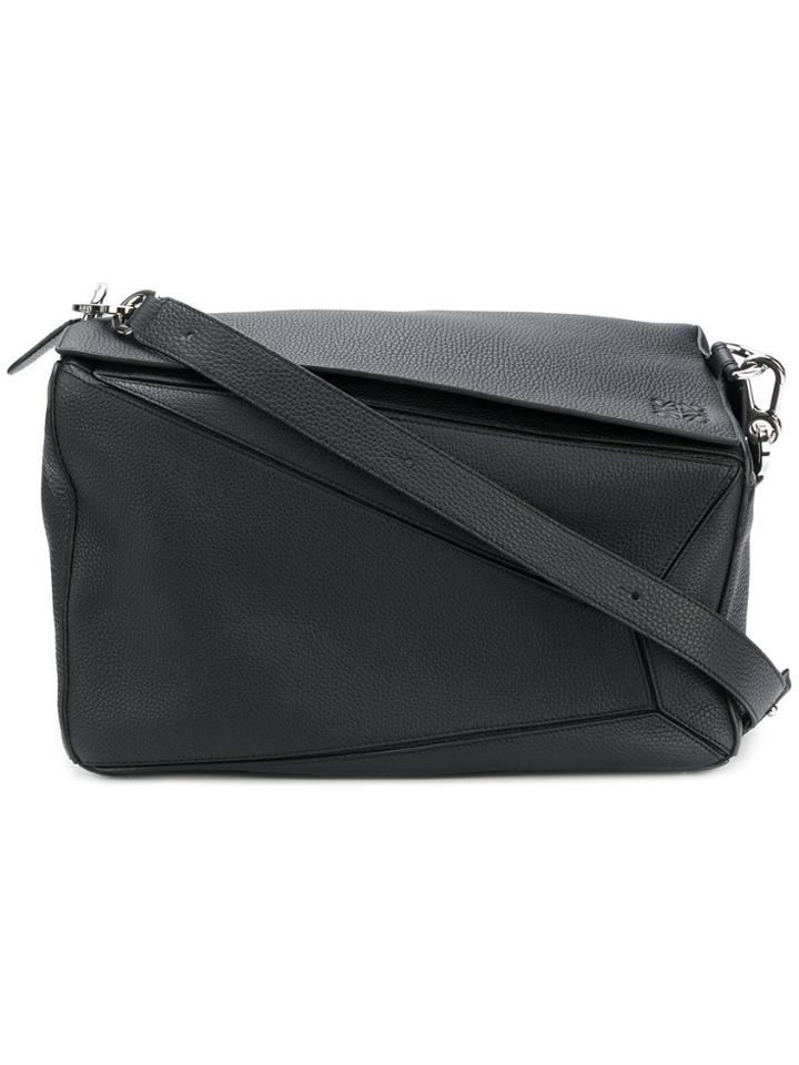 Loewe Geometric Shoulder Bag - Black