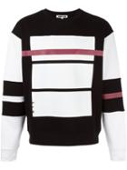 Mcq Alexander Mcqueen Red Line Print Sweatshirt, Men's, Size: Medium, Black, Cotton