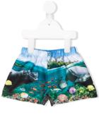 Molo Sea Print Swim Shorts - Blue