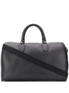 Canali Logo Embossed Holdall - Black