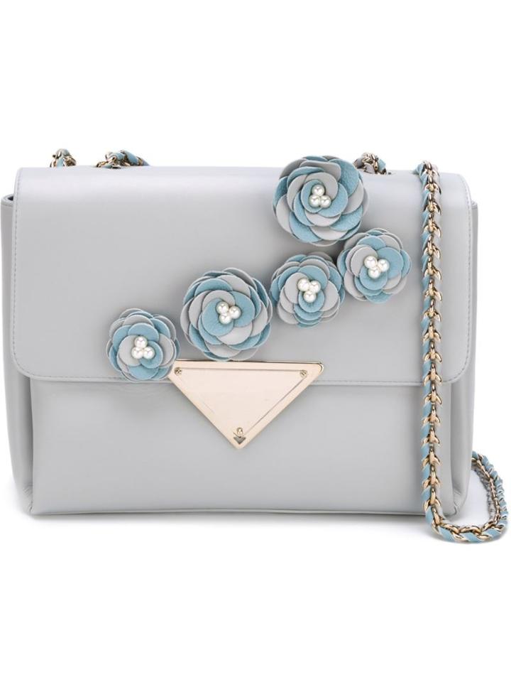 Sara Battaglia Alice Shoulder Bag, Women's, Blue, Calf Leather