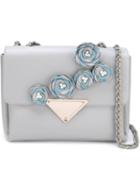 Sara Battaglia Alice Shoulder Bag, Women's, Blue, Calf Leather