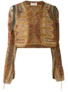 Saint Laurent - Marrakech Embroidered Jacket - Women - Cotton/polyester/viscose - 38, Nude/neutrals, Cotton/polyester/viscose