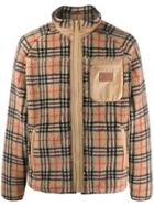 Burberry Zipped Vintage Check Jacket - White