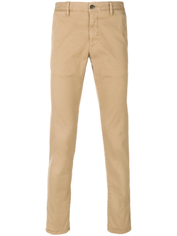 Incotex Classic Straight Leg Trousers - Nude & Neutrals