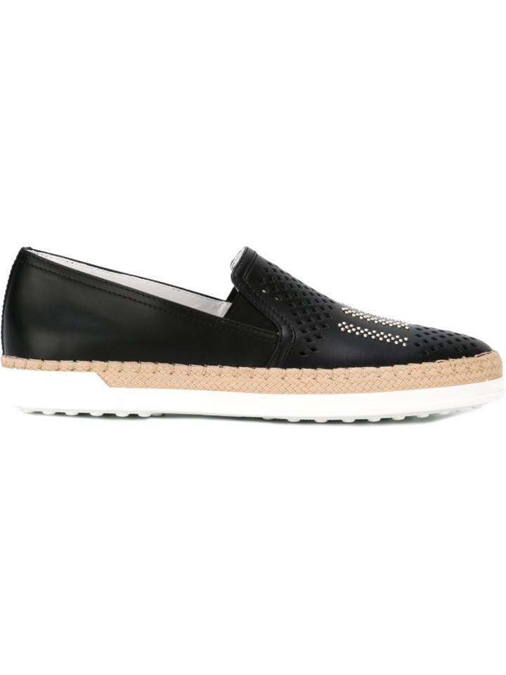 Tod's Fringed Slip On Espadrilles