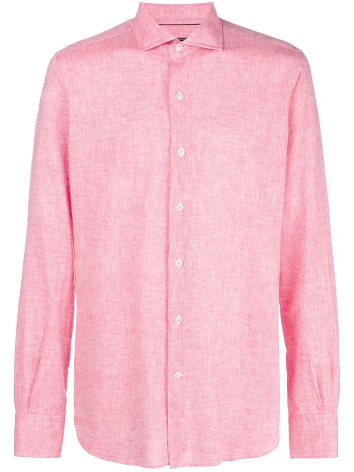 Orian Plain Button Down Shirt - Pink & Purple