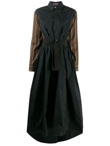Sueundercover Belted Flared Shirt Dress - Blue