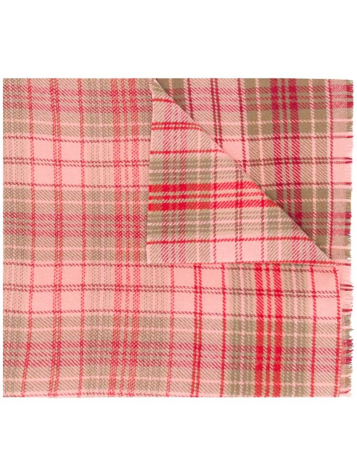 Acne Studios Cassiar Check Oversized Scarf - Pink