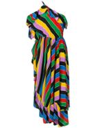 Philosophy Di Lorenzo Serafini Striped Print One Shoulder Asymmetric