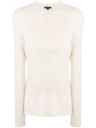 Ann Demeulemeester Mesh Panel Jumper - Neutrals
