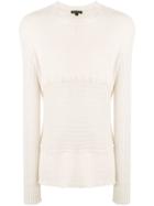 Ann Demeulemeester Mesh Panel Jumper - Neutrals