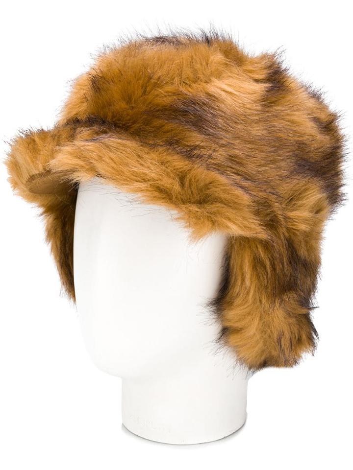Urbancode Textured Furry Hat - Brown