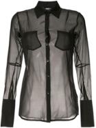 Yang Li Sheer Shirt - Black