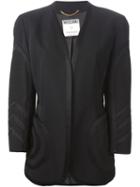 Moschino Vintage Collarless Blazer, Women's, Size: 42, Black